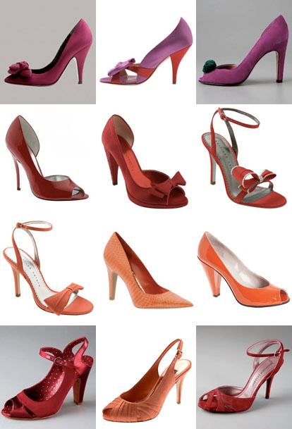 red, orange and pink summer or fall wedding shoes red, orange and pink summer or fall wedding shoes