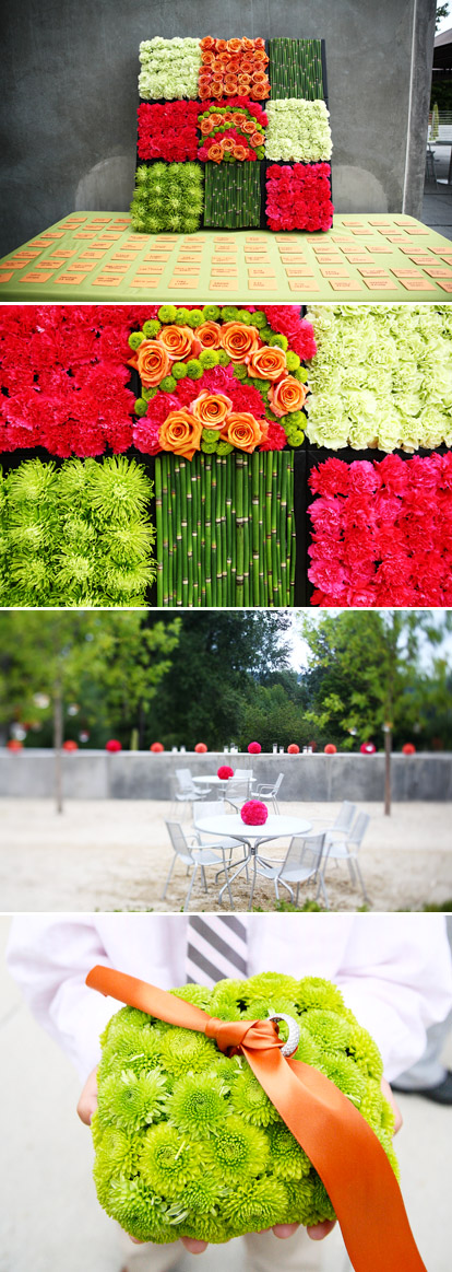 modern red, pink and green wedding decor by Bella Signature Design, images by Bella Signature and Life Mosaics Photography modern red, pink and green wedding decor by Bella Signature Design, images by Bella Signature and Life Mosaics Photography