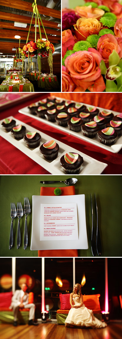modern red, pink and green wedding reception, table top and lounge decor by Bella Signature Design, images by Bella Signature and Life Mosaics Photography modern red, pink and green wedding reception, table top and lounge decor by Bella Signature Design, images by Bella Signature and Life Mosaics Photography