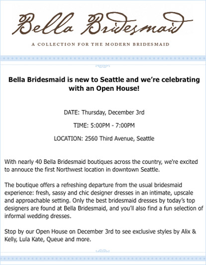 Seattle bridesmaid's dress and accessories boutique, Bella Bridesmaid Seattle bridesmaid's dress and accessories boutique, Bella Bridesmaid