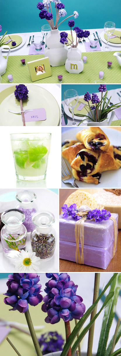 Lavender, lilac and lime bridal shower brunch from HWTM.com Lavender, lilac and lime bridal shower brunch from HWTM.com