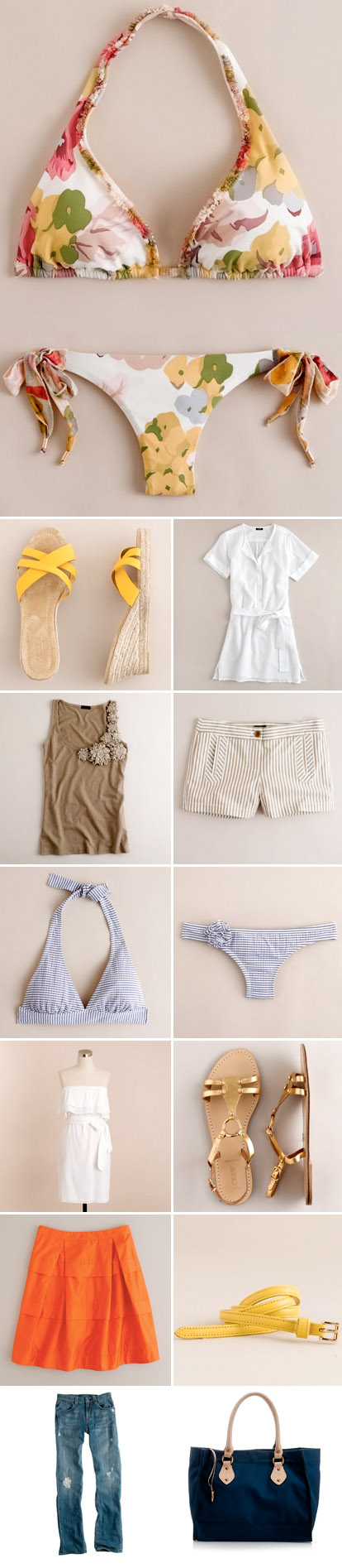 Honeymoon fashion- summer swim suit, shoes, beach wear, dresses, accessories on sale at JCrew.com Honeymoon fashion- summer swim suit, shoes, beach wear, dresses, accessories on sale at JCrew.com