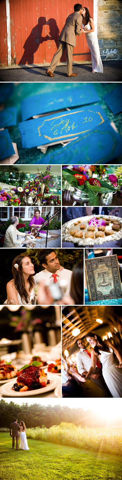 Summer backyard family wedding ceremony and reception in Pennsylvania, red, teal and peacock blue wedding color palette, images by Jihan Abdalla Summer backyard family wedding ceremony and reception in Pennsylvania, red, teal and peacock blue wedding color palette, images by Jihan Abdalla