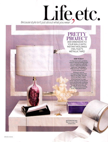 Creative craft ideas for mirror tape from InStyle Magazine Creative craft ideas for mirror tape from InStyle Magazine