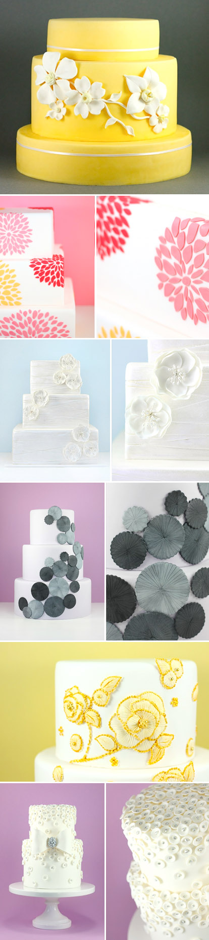Beautiful, modern fondant wedding cakes, pretty floral cake designs from Eat Cake Be Merry Beautiful, modern fondant wedding cakes, pretty floral cake designs from Eat Cake Be Merry