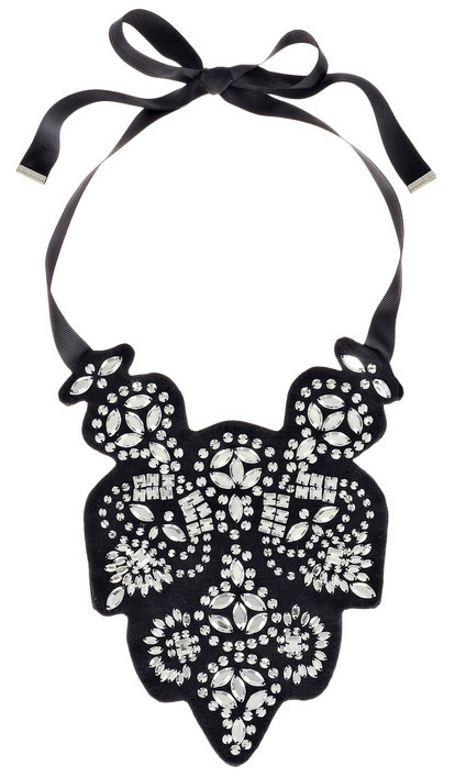 Black and white wedding accessories, black ribbon bib necklace by Malene Birger from Net-a-Porter.com Black and white wedding accessories, black ribbon bib necklace by Malene Birger from Net-a-Porter.com
