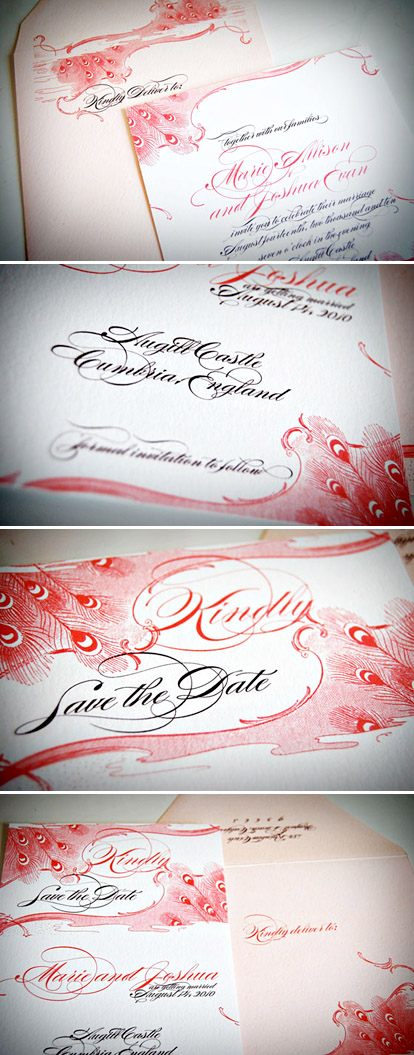 Pink, red, black and white Marie Antoinette wedding invitations from Wiley Valentine Pink, red, black and white Marie Antoinette wedding invitations from Wiley Valentine