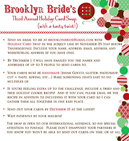 Wedding community holiday card swap from Brooklyn Bride Wedding community holiday card swap from Brooklyn Bride