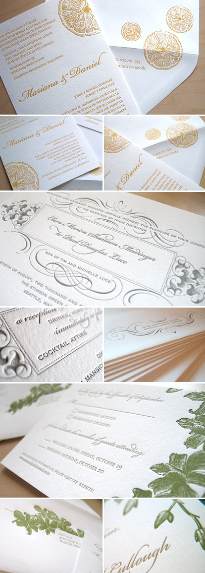 letterpress wedding invitation and thank you note special offer from Brown Sugar Design letterpress wedding invitation and thank you note special offer from Brown Sugar Design
