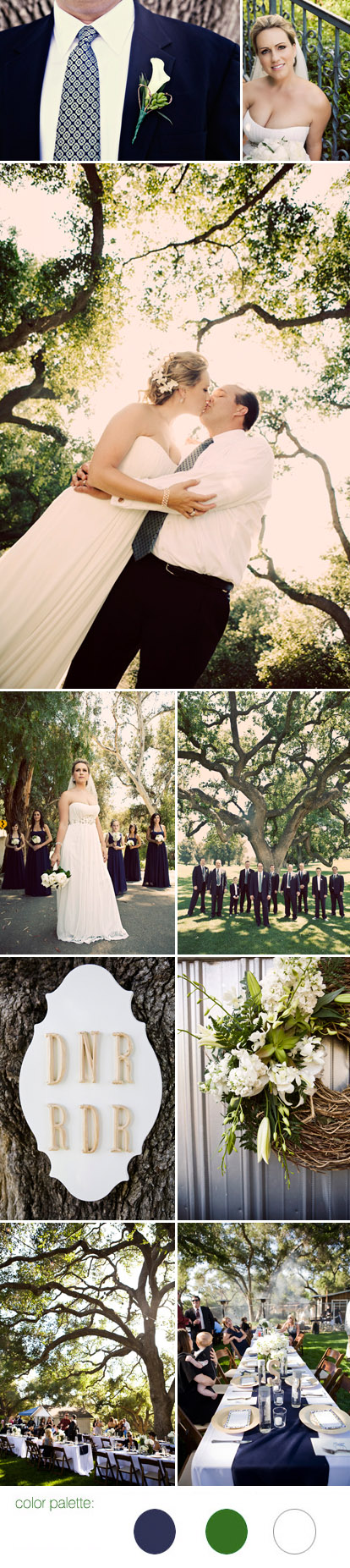 California backyard barbecue wedding, navy blue and emerald green wedding color palette, images by Jagger Photography California backyard barbecue wedding, navy blue and emerald green wedding color palette, images by Jagger Photography