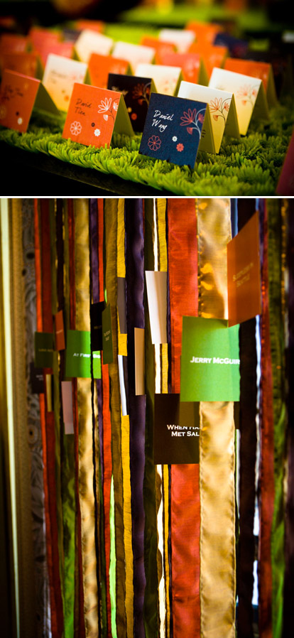Movie inspired wedding escort cards by Gloria Wong Design, images by Karl Ko Movie inspired wedding escort cards by Gloria Wong Design, images by Karl Ko