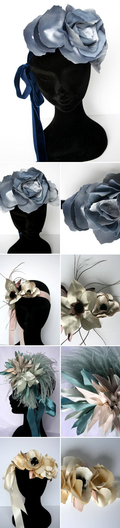 beautiful oversized hand made floral wedding headpieces by Florica on Etsy.com beautiful oversized hand made floral wedding headpieces by Florica on Etsy.com
