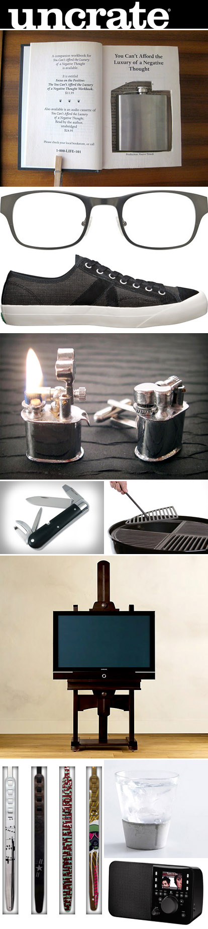gifts for grooms and groomsmen from Uncrate.com, vintage cuff links, hollow book safes, men's fashion, grill and bar accessories gifts for grooms and groomsmen from Uncrate.com, vintage cuff links, hollow book safes, men's fashion, grill and bar accessories