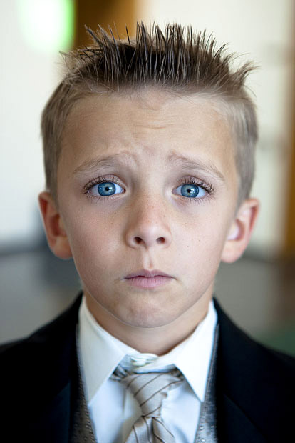 Surprised ring bearer at a wedding, image by Cheri Pearl Photography Surprised ring bearer at a wedding, image by Cheri Pearl Photography