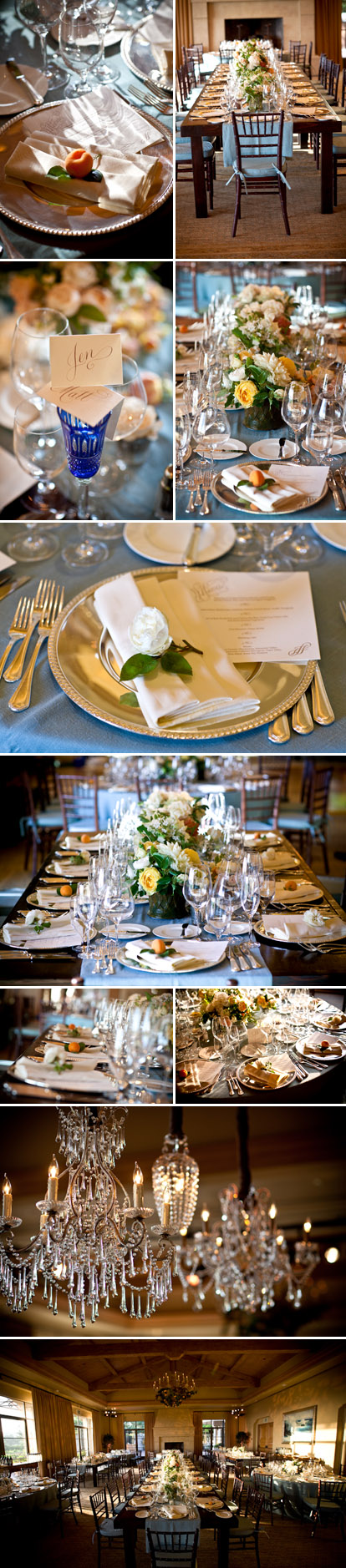 Teal, peach and metallic rose gold vrustic vintage wedding table tops, real wedding decor at The Resort at Pelican Hill, images by Jay Lawrence Goldman Teal, peach and metallic rose gold vrustic vintage wedding table tops, real wedding decor at The Resort at Pelican Hill, images by Jay Lawrence Goldman