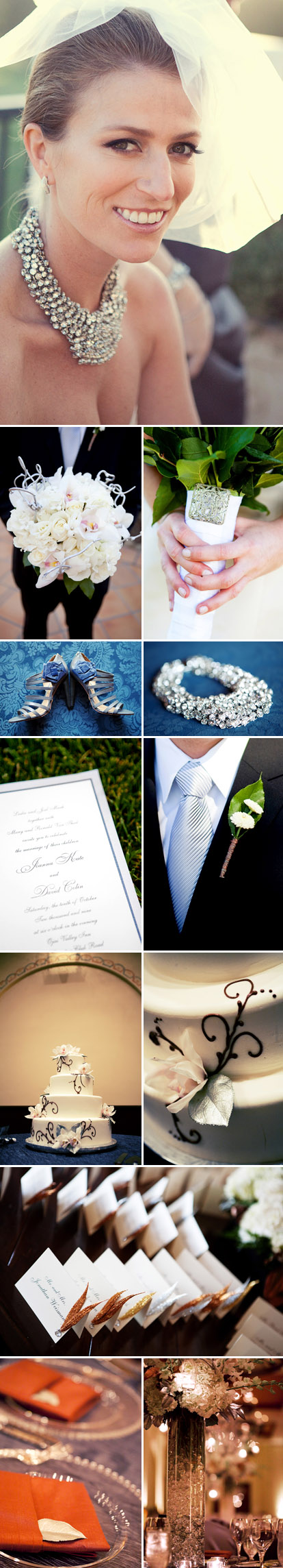 Modern fall wedding at the Ojai Valley Inn and Spa, metallic wedding color palette, images by Raya Carlisle Modern fall wedding at the Ojai Valley Inn and Spa, metallic wedding color palette, images by Raya Carlisle