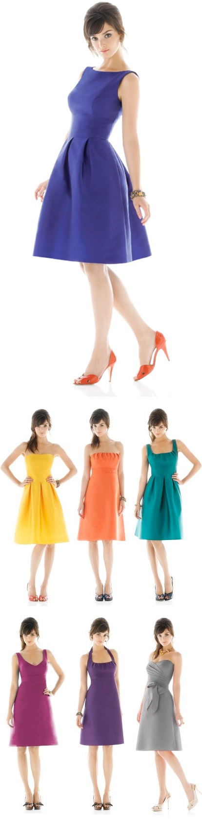 Alfred Sung bridesmaid dress collection with Pantone color matching from The Dessy Group Alfred Sung bridesmaid dress collection with Pantone color matching from The Dessy Group