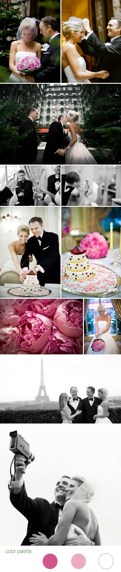 New Year's Eve elopement wedding ceremony in Paris, France, fuchsia and pink wedding color palette, Amy and Stuart Photography New Year's Eve elopement wedding ceremony in Paris, France, fuchsia and pink wedding color palette, Amy and Stuart Photography