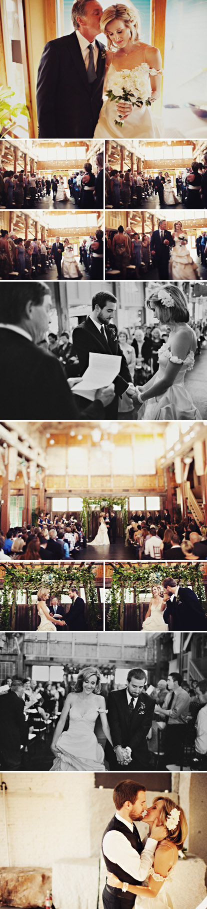 Romantic, urban Seattle wedding ceremony at Sodo Park by Herban Feast, blue, white and green wedding color palette, images by Sean Flanigan Romantic, urban Seattle wedding ceremony at Sodo Park by Herban Feast, blue, white and green wedding color palette, images by Sean Flanigan