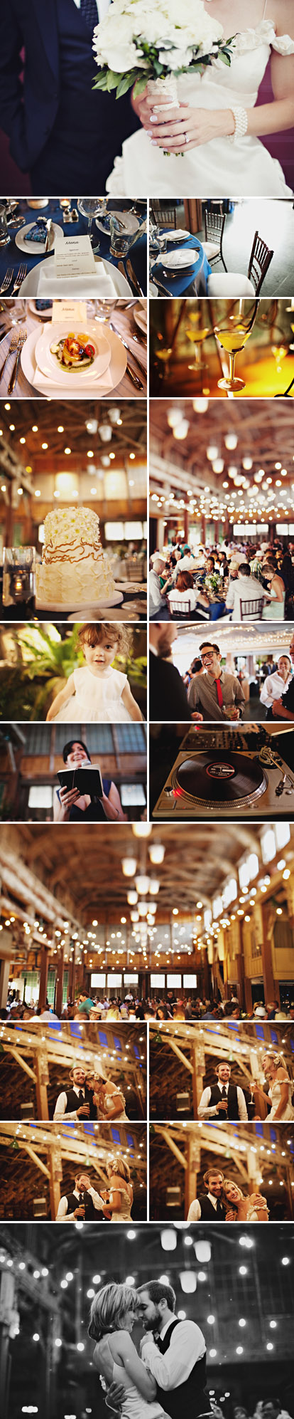 Fun, modern, urban Seattle wedding reception at Sodo Park by Herban Feast, blue, white and green wedding color palette, images by Sean Flanigan Fun, modern, urban Seattle wedding reception at Sodo Park by Herban Feast, blue, white and green wedding color palette, images by Sean Flanigan