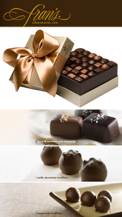 Fran's Chocolates, chocolate truffles and salted caramels Fran's Chocolates, chocolate truffles and salted caramels