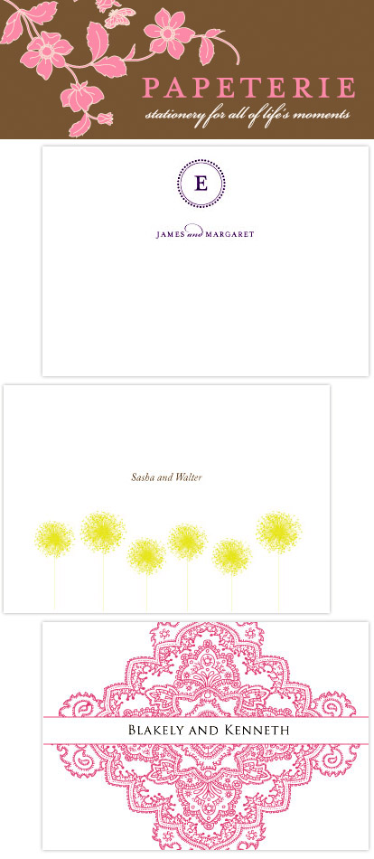 Personalized wedding thank you notes from Papeterie Personalized wedding thank you notes from Papeterie