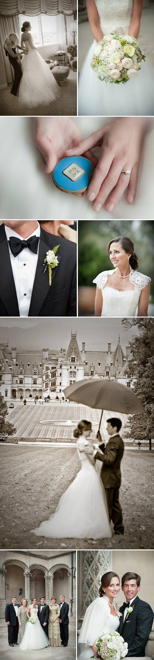 Biltmore Estate, Asheville, North Carolina fairytale real wedding, images by Woodward + Rick Biltmore Estate, Asheville, North Carolina fairytale real wedding, images by Woodward + Rick