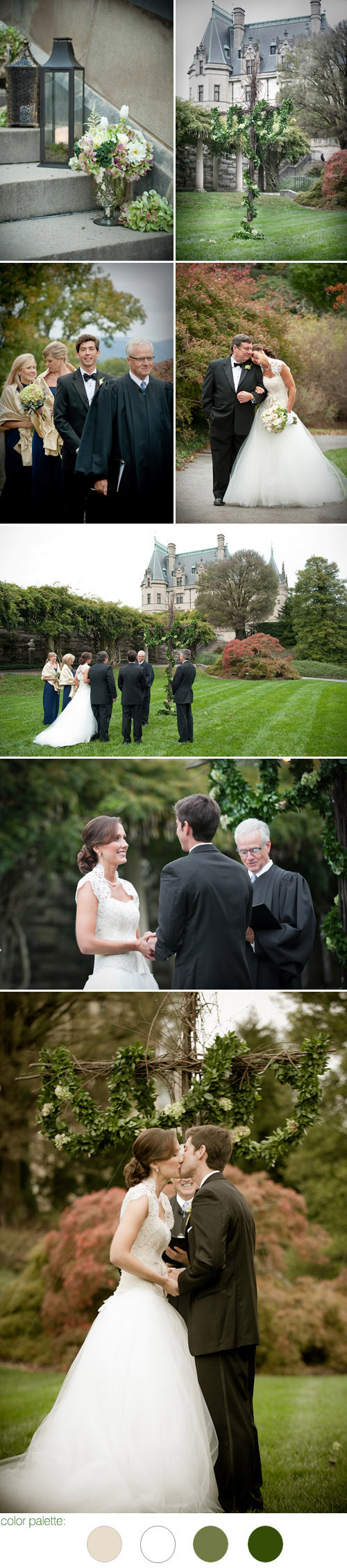 Biltmore Estate, Asheville, North Carolina real wedding, ceremony images by Woodward + Rick Biltmore Estate, Asheville, North Carolina real wedding, ceremony images by Woodward + Rick