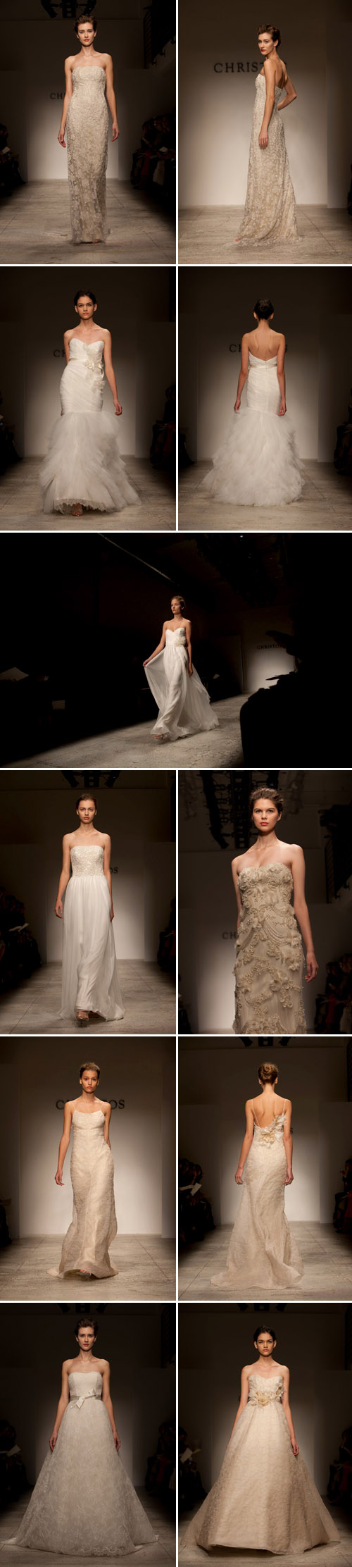 Christos Spring 2011 bridal wedding dress collection runway show, images by John and Joseph Photography Christos Spring 2011 bridal wedding dress collection runway show, images by John and Joseph Photography