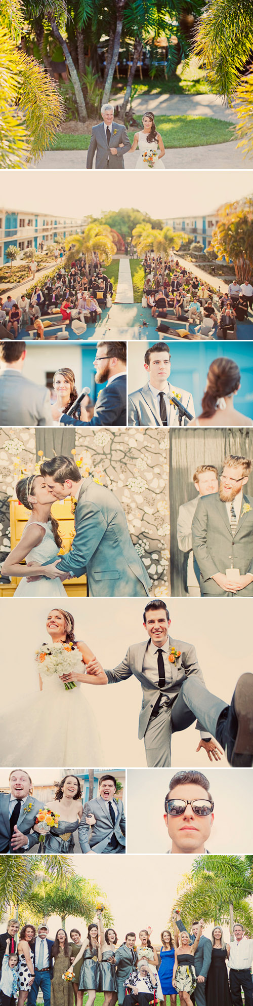 mid-contury modern and music inspired real wedding in St. Petersburg, Florida, photos by Our Labor of Love mid-contury modern and music inspired real wedding in St. Petersburg, Florida, photos by Our Labor of Love