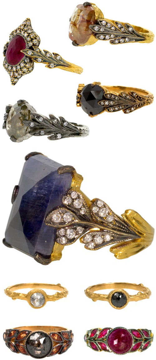 alternative wedding rings with colored stones by Cathy Waterman, available at www.twistonline.com alternative wedding rings with colored stones by Cathy Waterman, available at www.twistonline.com