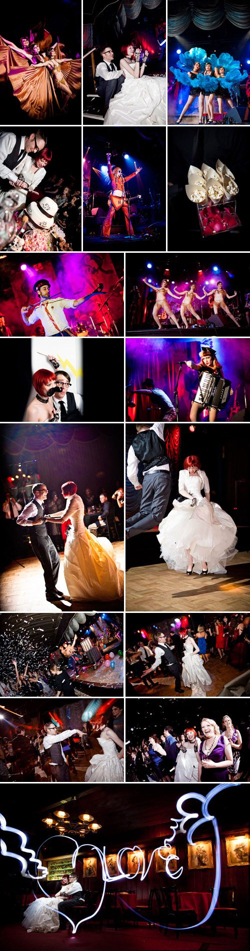 Vaudeville and burlesque inspired wedding at Bimbo's 365 Club in San Francisco, California, photographed by Jules Bianchi Vaudeville and burlesque inspired wedding at Bimbo's 365 Club in San Francisco, California, photographed by Jules Bianchi
