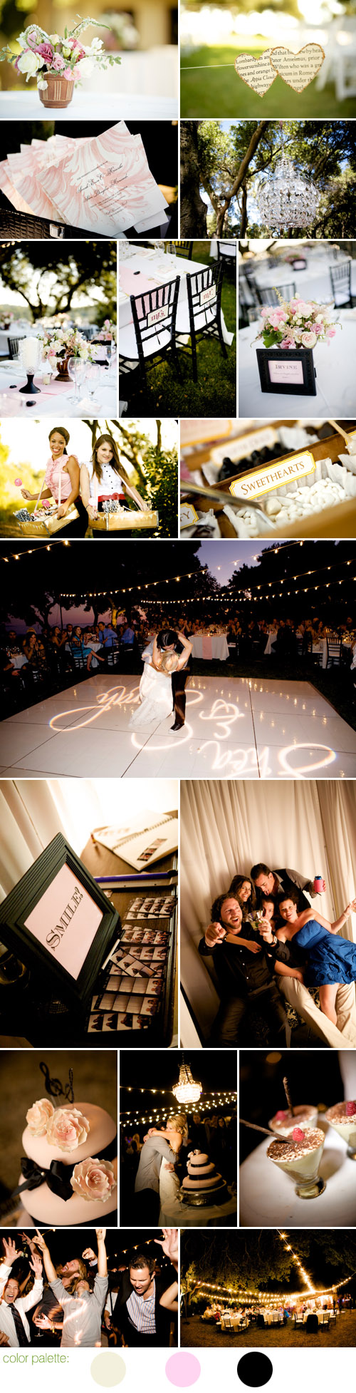 romantic Santa Barbara wedding style, ivory, black and ballet pink wedding color palette, photos by BB Photography romantic Santa Barbara wedding style, ivory, black and ballet pink wedding color palette, photos by BB Photography