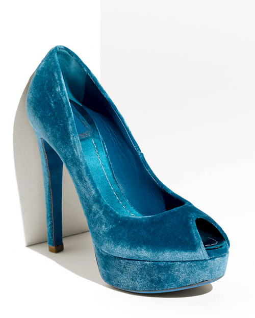 Dior 'Miss Dior' velvet platform teal wedding shoes Dior 'Miss Dior' velvet platform teal wedding shoes