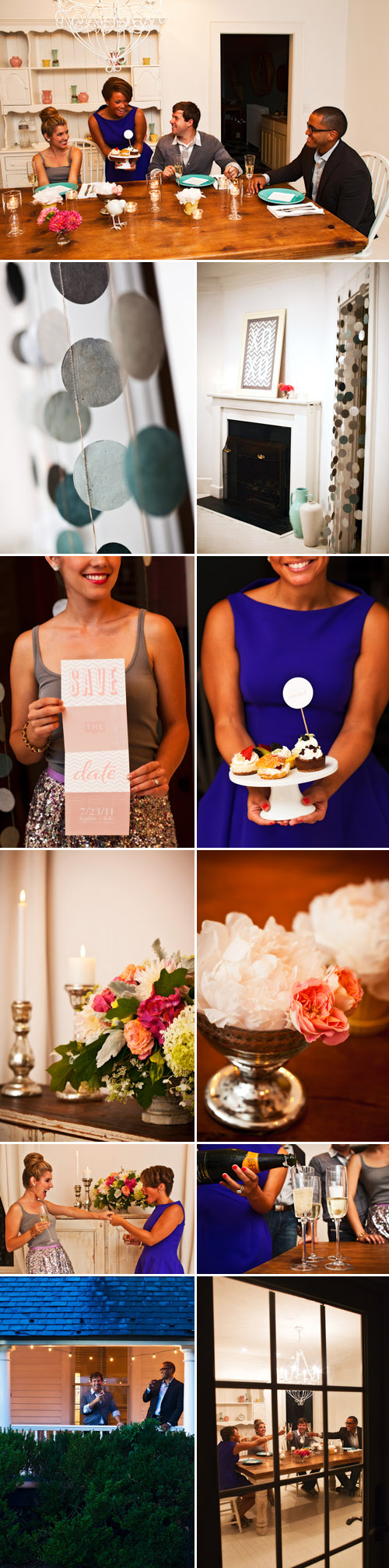 blue and white chevron print wedding decor, stylish engagement dinner party inspirational photo shoot, photos by Holland Photo Arts blue and white chevron print wedding decor, stylish engagement dinner party inspirational photo shoot, photos by Holland Photo Arts