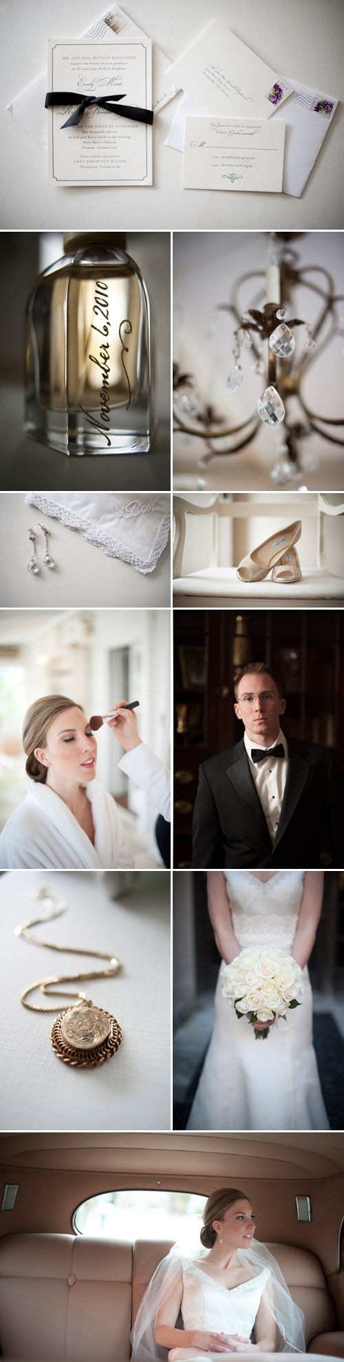 classic cream and white real wedding at Lord Thompson Manor in Thompson, CT, photographed by Justin and Mary Photography classic cream and white real wedding at Lord Thompson Manor in Thompson, CT, photographed by Justin and Mary Photography