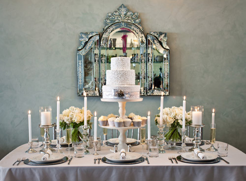 modern and chic white and silver wedding cake, cupcakes and winter wedding table top decor ideas modern and chic white and silver wedding cake, cupcakes and winter wedding table top decor ideas
