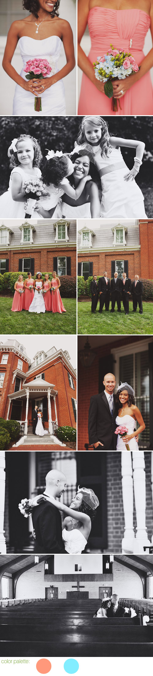 coral and Carolina blue wedding color ideas from a North Carolina wedding, photos by Caroline Ghetes coral and Carolina blue wedding color ideas from a North Carolina wedding, photos by Caroline Ghetes