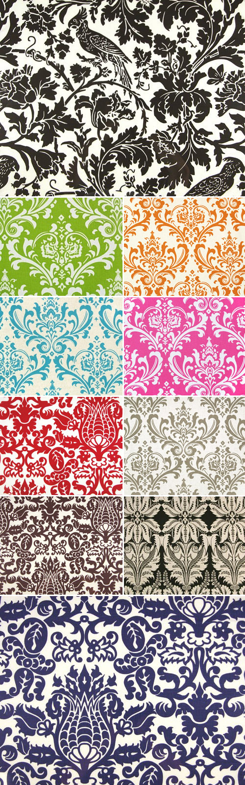 colorful damask wedding table runners from Bateson's Boutique colorful damask wedding table runners from Bateson's Boutique