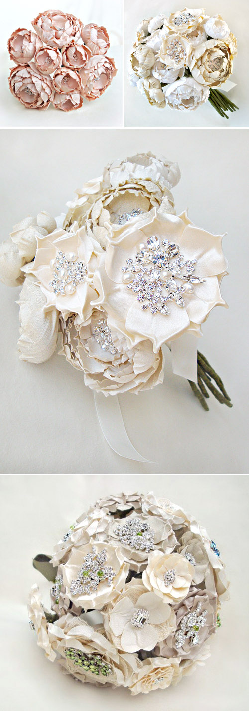 silk handmade flower bouquets and bridal accessories from Emici Bridal silk handmade flower bouquets and bridal accessories from Emici Bridal