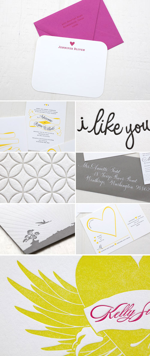 personalized letterpress wedding invitaitons, thank you notes and stationery from Ephemera personalized letterpress wedding invitaitons, thank you notes and stationery from Ephemera
