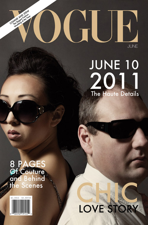 fashion magazine inspired wedding program, photos by D. Park Photography fashion magazine inspired wedding program, photos by D. Park Photography