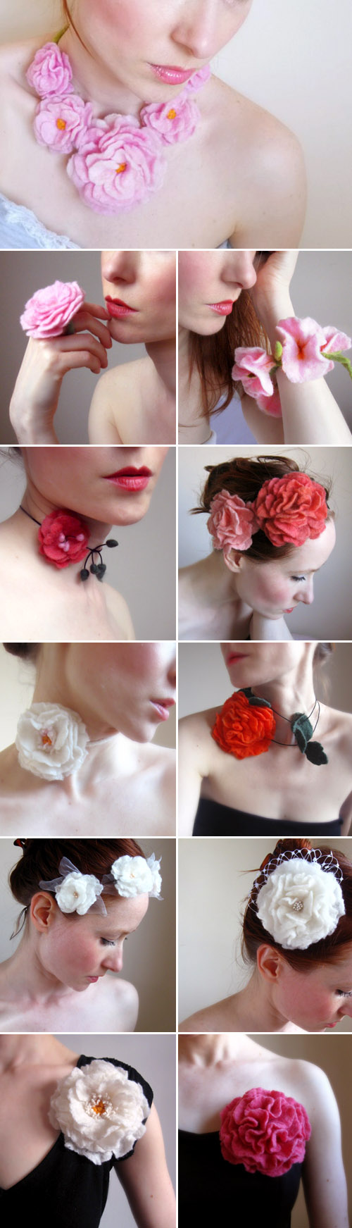 felt bridal hair accessories, flowers and jewlery by Crafts2Cherish on Etsy.com felt bridal hair accessories, flowers and jewlery by Crafts2Cherish on Etsy.com