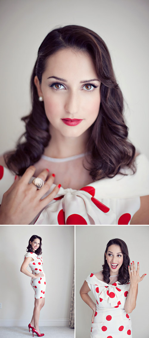 vintage inspired hair and makeup idea from Fiore Beauty, image by Heather Kincaid Photography vintage inspired hair and makeup idea from Fiore Beauty, image by Heather Kincaid Photography