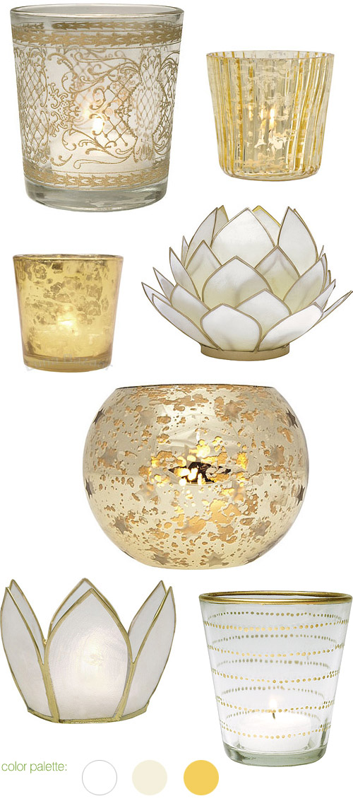 gold, white and ivory wedding candle holders, god gilded wedding decor from LunaBazaar.com gold, white and ivory wedding candle holders, god gilded wedding decor from LunaBazaar.com