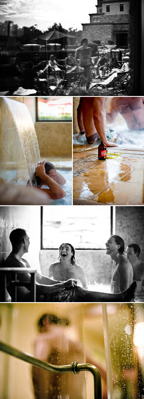 A groom and his groomsmen getting ready on the wedding day, creative Colorado wedding photos from Chowen Photography A groom and his groomsmen getting ready on the wedding day, creative Colorado wedding photos from Chowen Photography