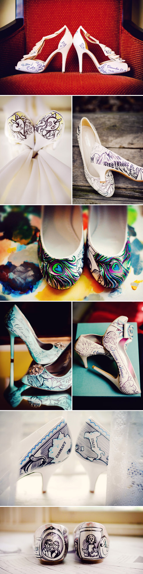 creative hand painted wedding shoes from Figgie Shoes, alternative wedding shoes creative hand painted wedding shoes from Figgie Shoes, alternative wedding shoes
