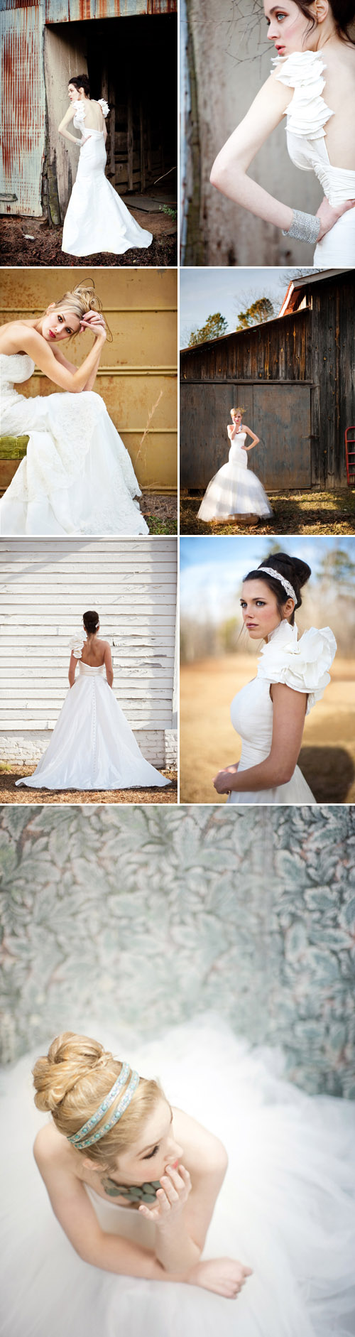 Heidi Elnora 2011 wedding dress collection photographed by Leslee Mitchell Heidi Elnora 2011 wedding dress collection photographed by Leslee Mitchell