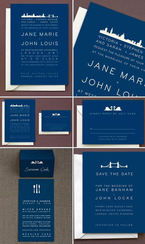 city skyline wedding invitations and save the dates from Hello!Lucky city skyline wedding invitations and save the dates from Hello!Lucky