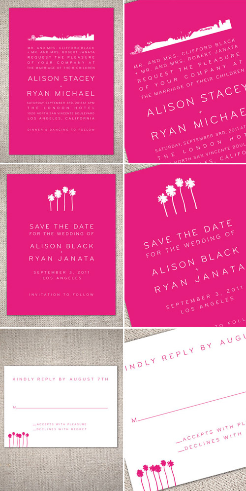 city skyline wedding invitations and save the dates from Hello!Lucky city skyline wedding invitations and save the dates from Hello!Lucky